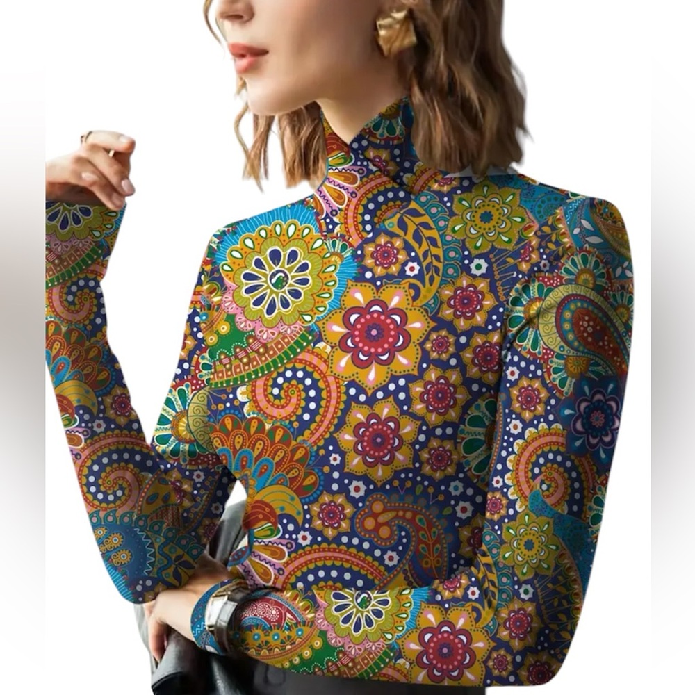 Long sleeve Asian inspired top autumnal look